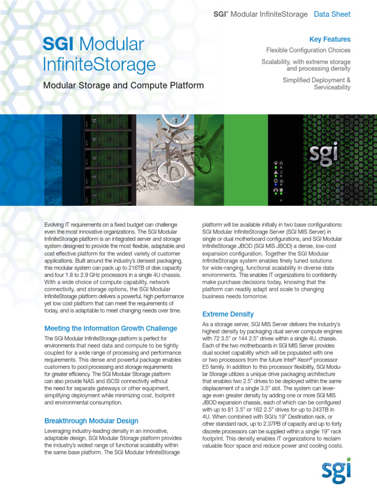 Sgi Mis Datasheet 4344-4 | PDF | Solid State Drive | Scalability