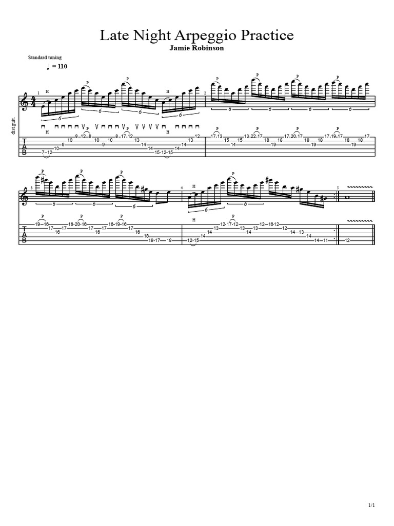 Late Night Arpeggio Practice | PDF