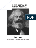 Karl Marx Para Uma Crítica Da Economia Política