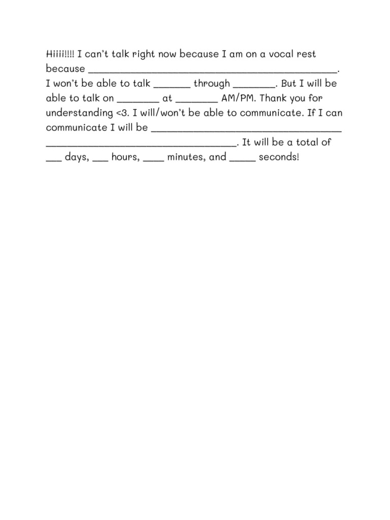 Vocal Rest Paper (1) | PDF