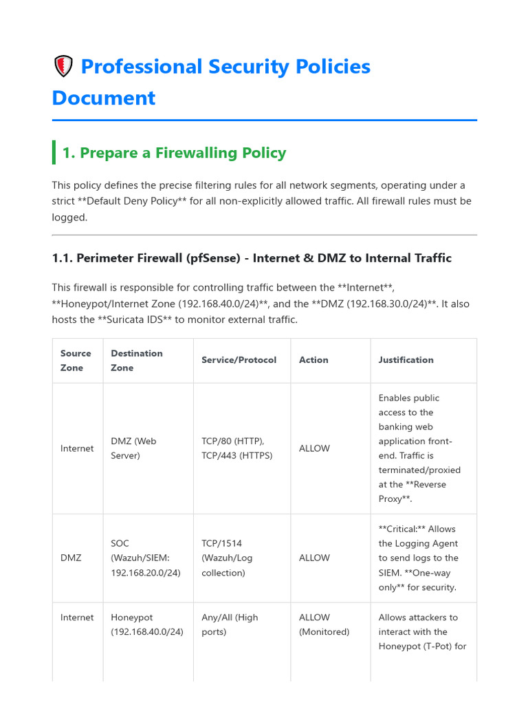 Security Policies Firewalling and Log Collection | PDF | Firewall ...