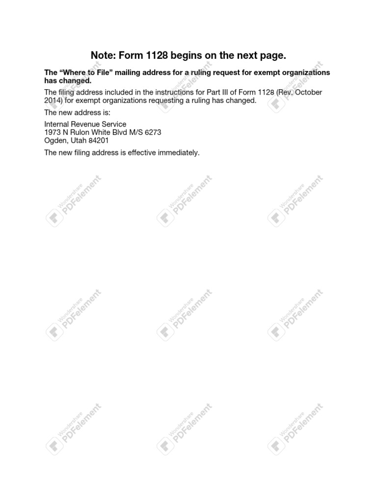 Form 1128 Hipdf11_With Watermark | PDF | S Corporation | Tax Deduction