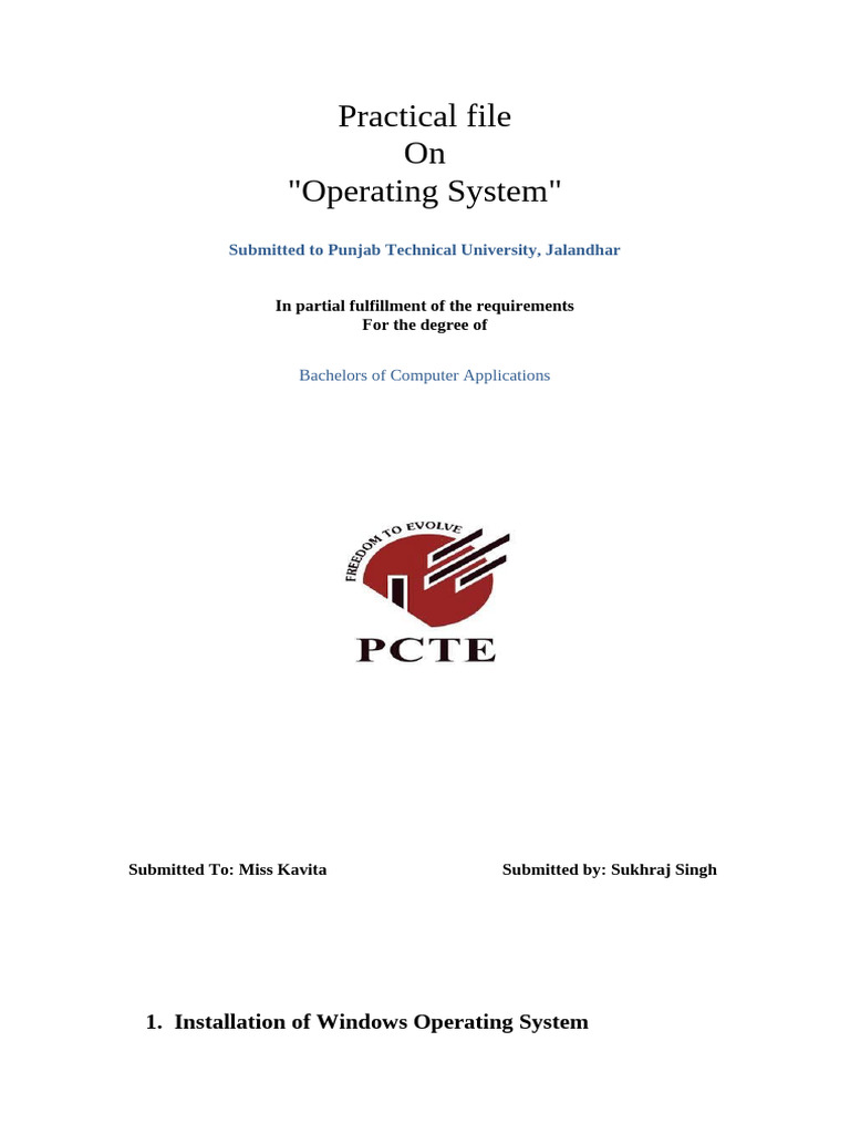 Os Practical File | PDF | Booting | Microsoft Windows