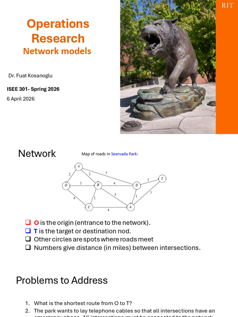 Week 11 Network Models | PDF | Applied Mathematics | Combinatorics