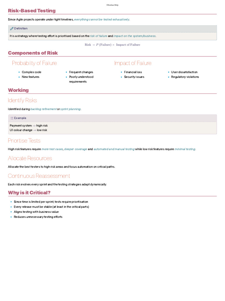 Risk Based Testing | PDF
