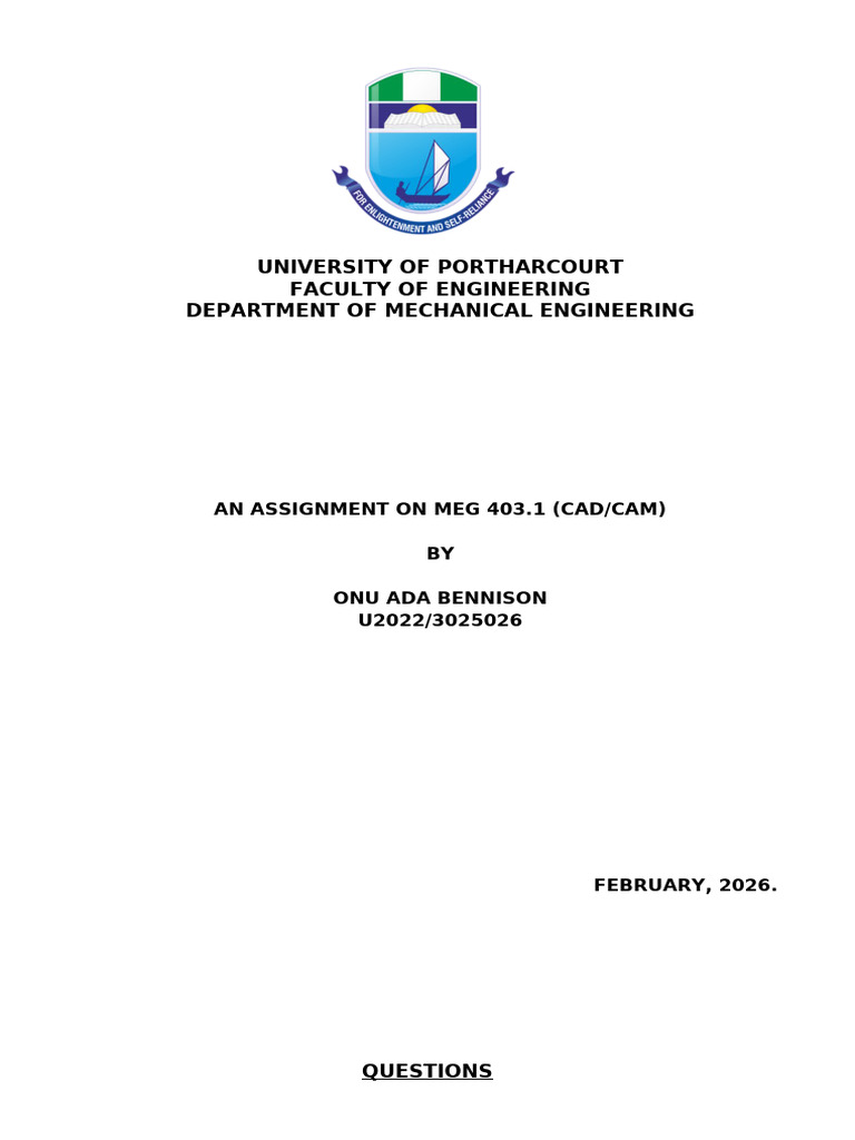 Ben's Meg 407 Assignment | PDF | Computer Aided Design | Simulation