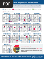 Hamilton Garbage Collection Schedule 2024 | PDF | Environmental Issues ...