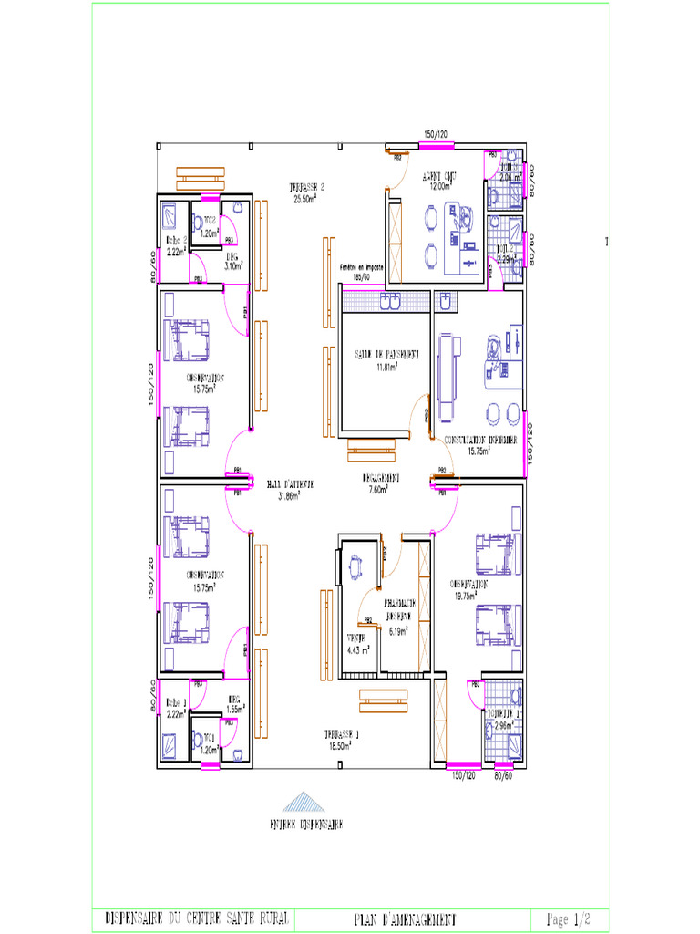 1 1 Plan Amenagement Dispensaire _plans Espc Model (1) | PDF