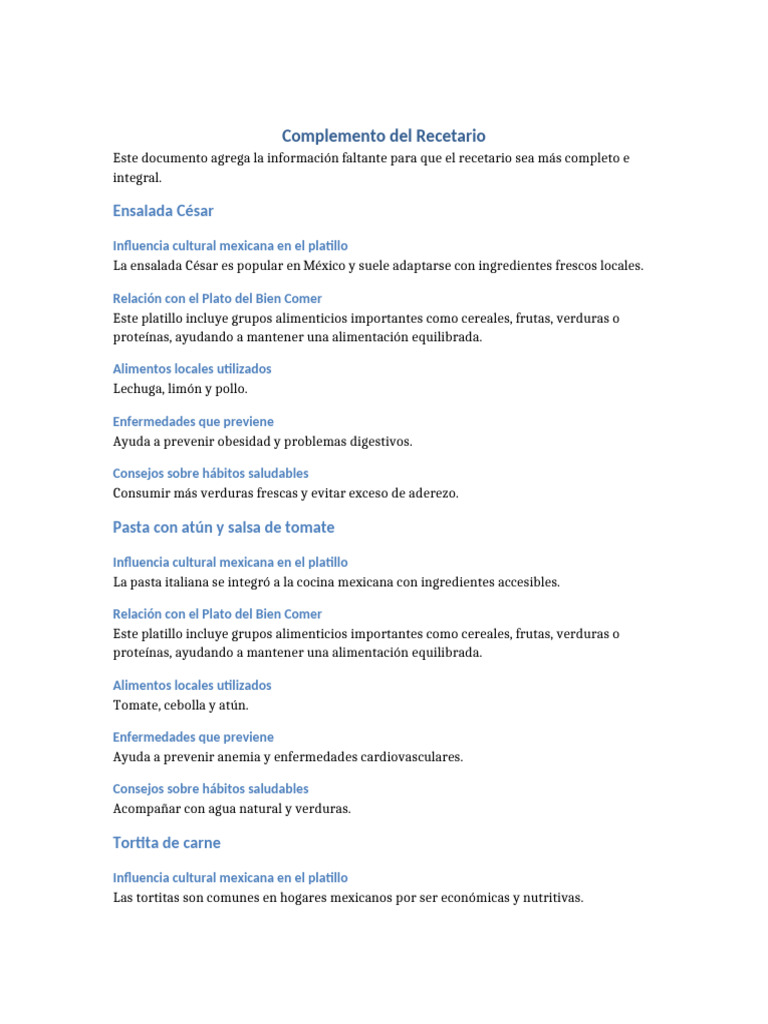 Recetario_Complementado-3 | PDF | Alimentos | ensalada