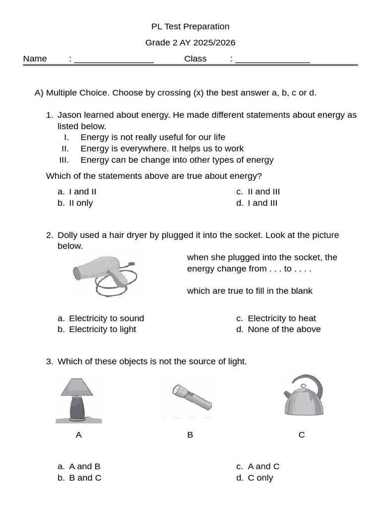 PL Test Preparation | PDF
