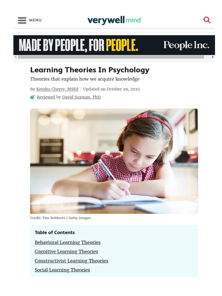 Www Verywellmind Com Learning Theories in Psychology an Overview ...