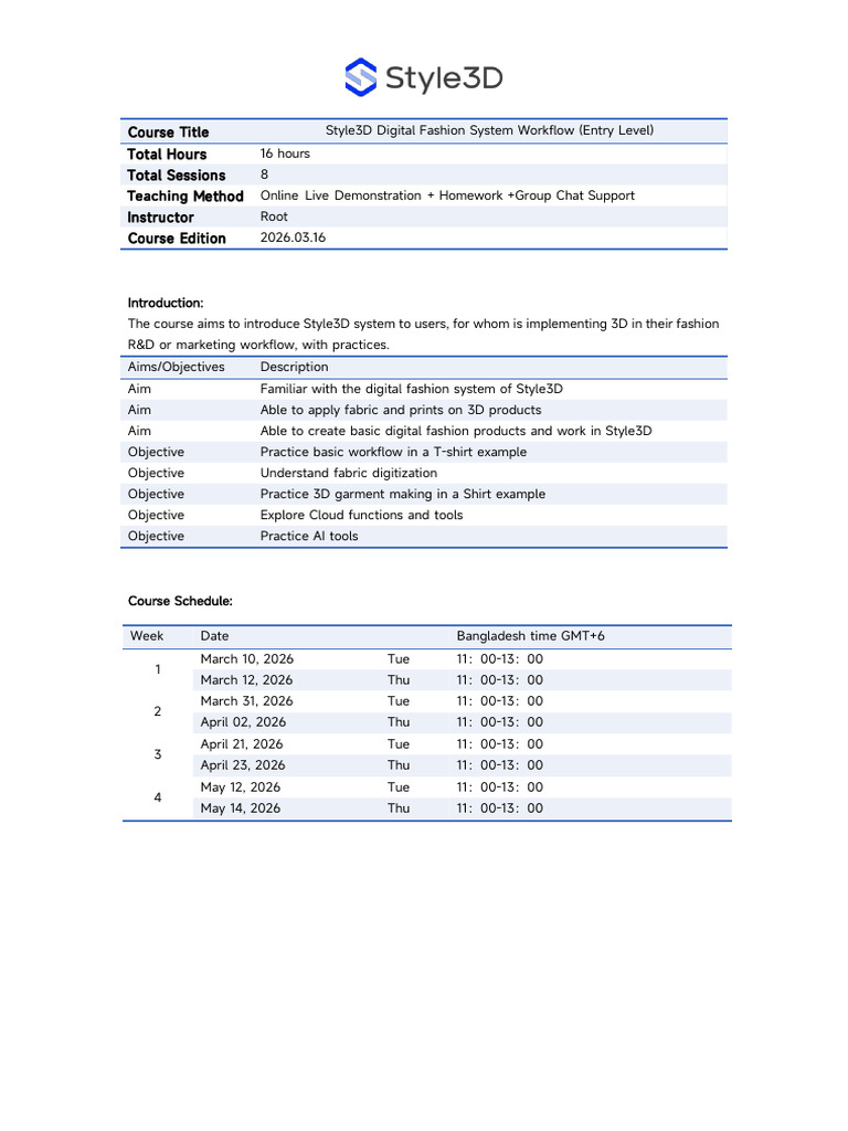 Style3D Onboarding Training PLan-F3-0316 | PDF | 3 D Computer Graphics ...