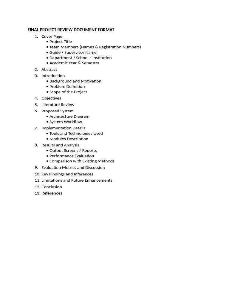 Final Project Document Format | PDF