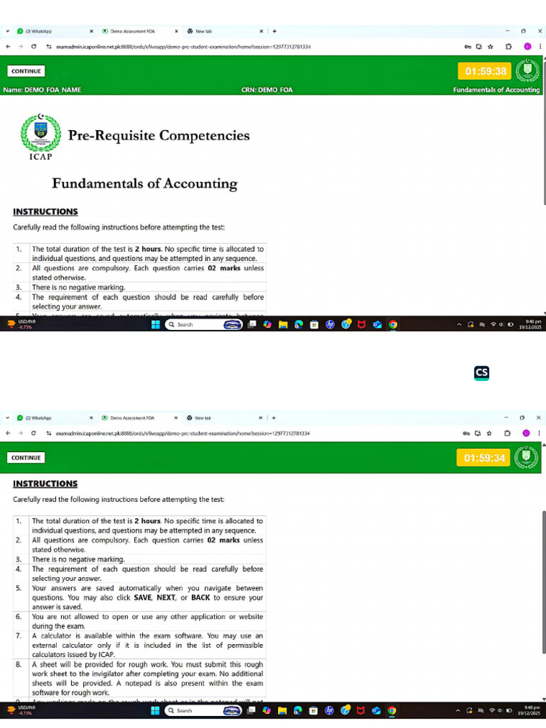 PRC 1 FOA Model Paper 2025 New Scheme | PDF