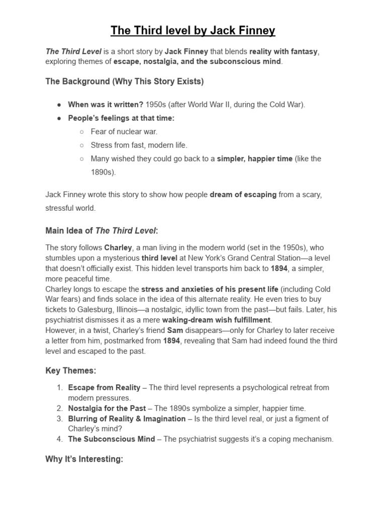 The Third Level | PDF