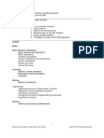 FX 260 Training Guide: References The Casio FX-260 Solar User's Guide Casio FX-260 Scientific Calculator