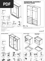 Wardrobe Assembly Instructions Guide | PDF | Door | Screw