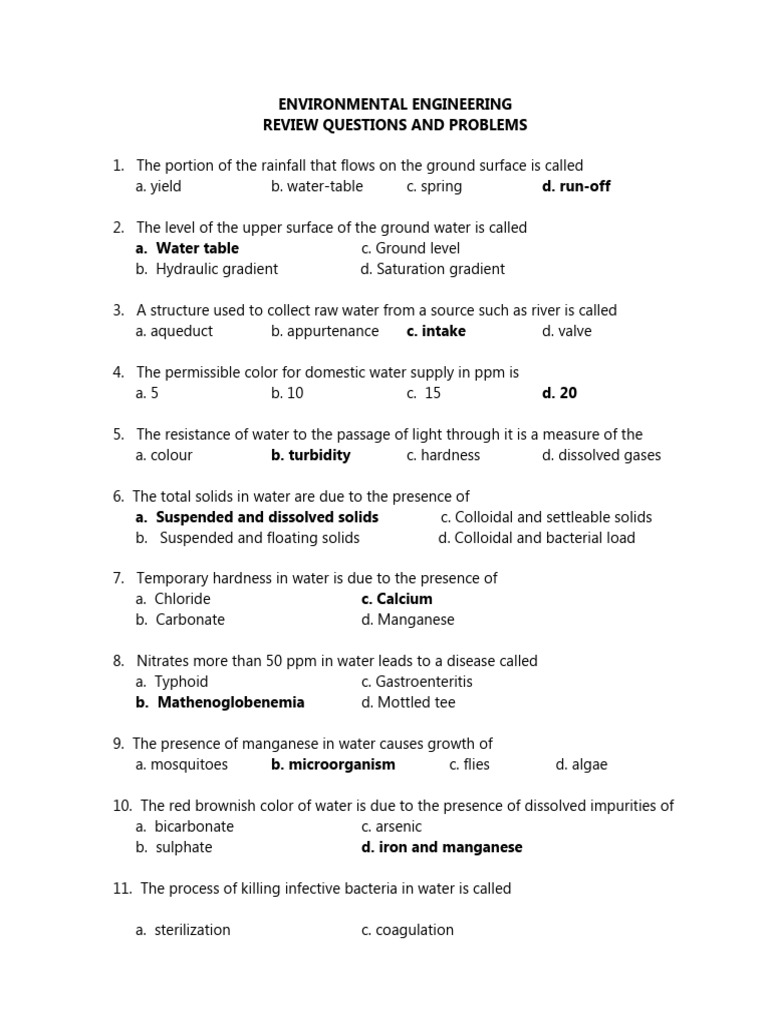 Environmental Engineering | PDF | Water Purification | Environmental ...