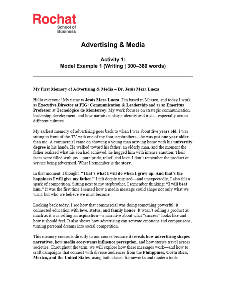 0.1 Model Example (Writing 300–380 Words) - Activity 1 | PDF