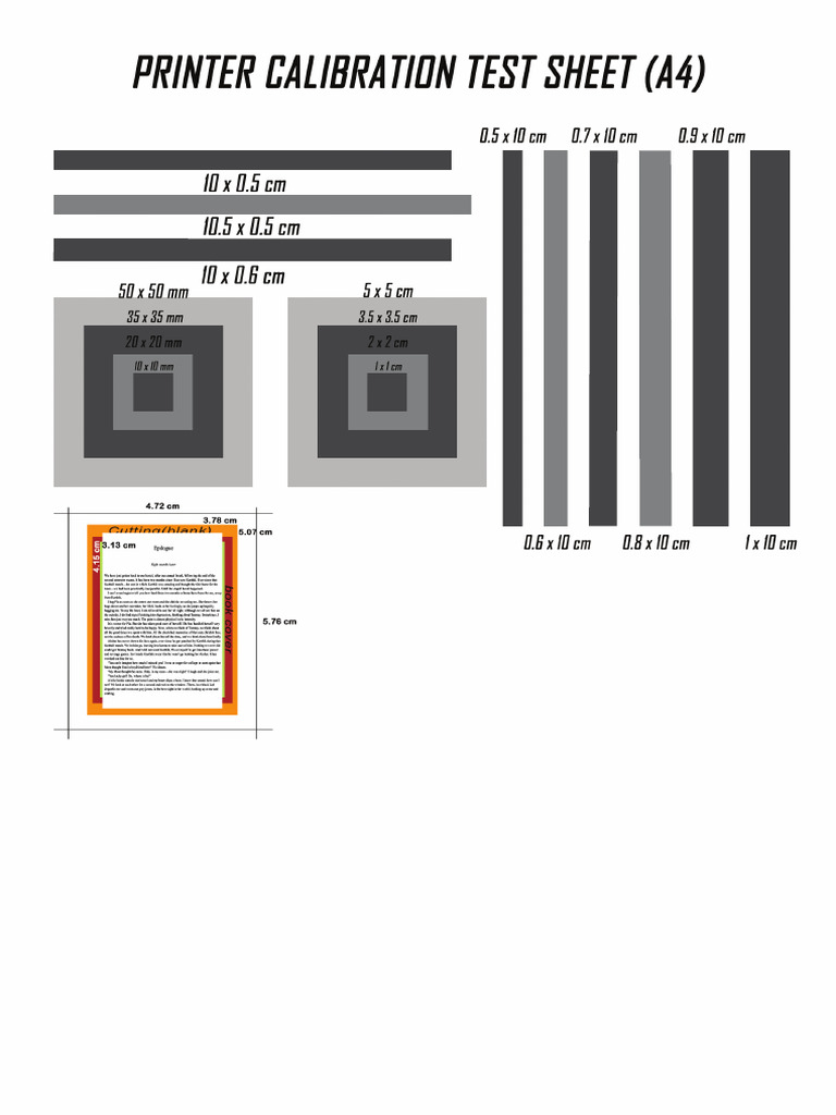 Printer Calibration Test A4 | PDF