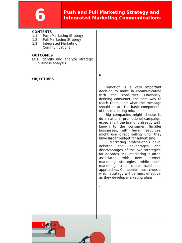Module 6 - Push,Pull and Integrated Marketing | PDF | Marketing ...