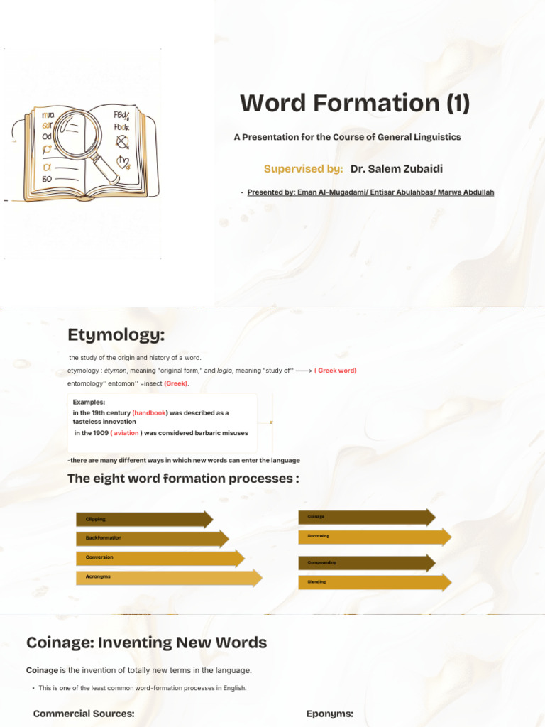 Word Formation 1 | PDF | Linguistic Typology | Linguistic Morphology