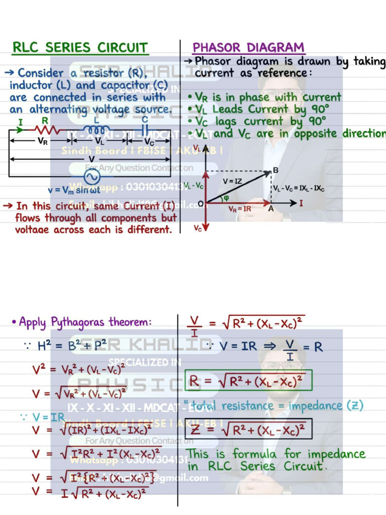 RLC Series Circuit LONG | PDF