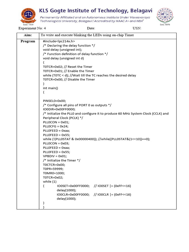 Expt 4 Timer | PDF | Software Engineering | Computer Programming