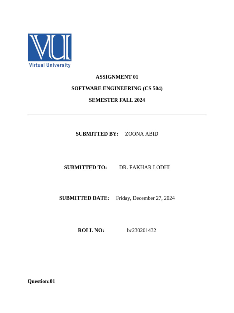 Assignment 02 Cs (504) Zoonaabid Bc230201432 | PDF