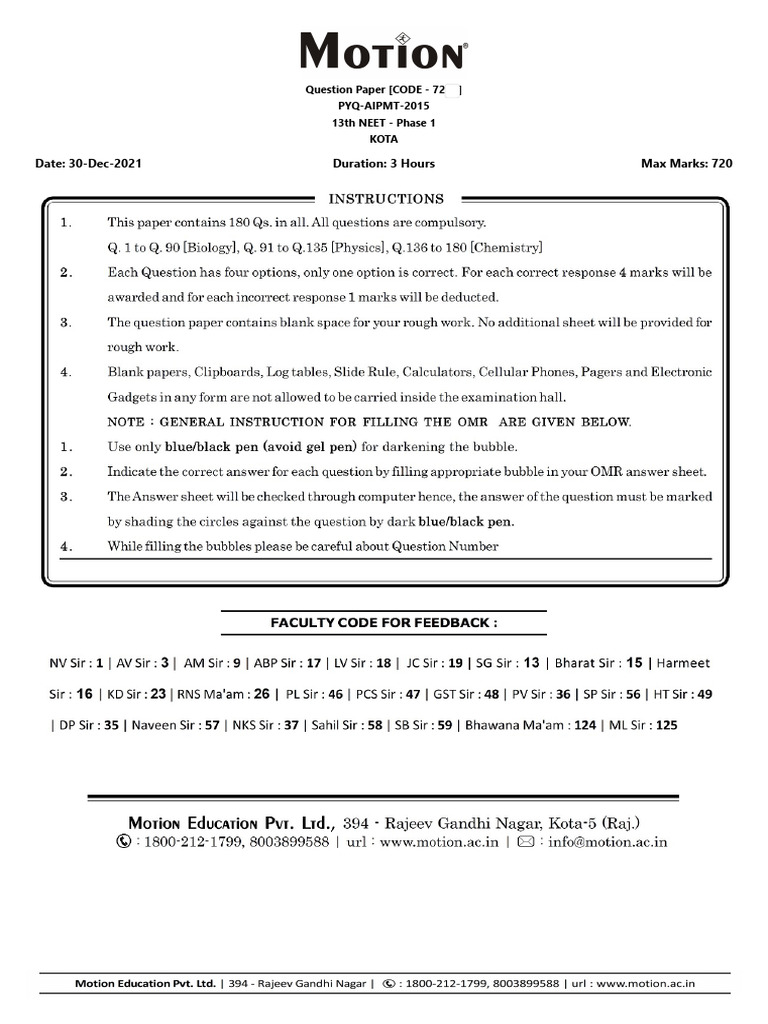 PYQ-AIPMT-2015 | PDF