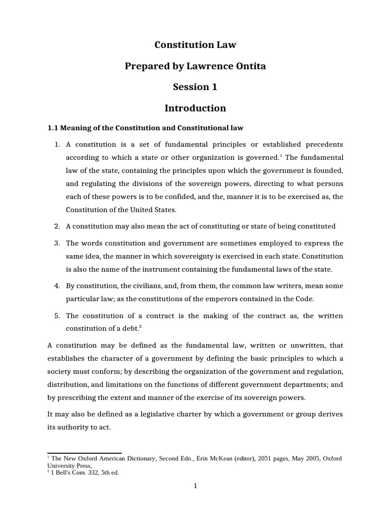 Constitutional Law 1 Consolidated Notes | PDF | Constitution ...