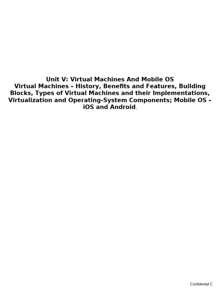 Introduction To Operating Systems - CS3451 - Notes - Unit 5 - Virtual ...
