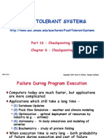 Fault Tolerant Systems: Part 16 - Checkpointing I Chapter 6 - Checkpointing