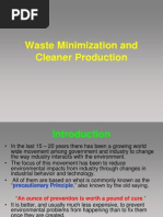 Waste Minimization and Cleaner Production