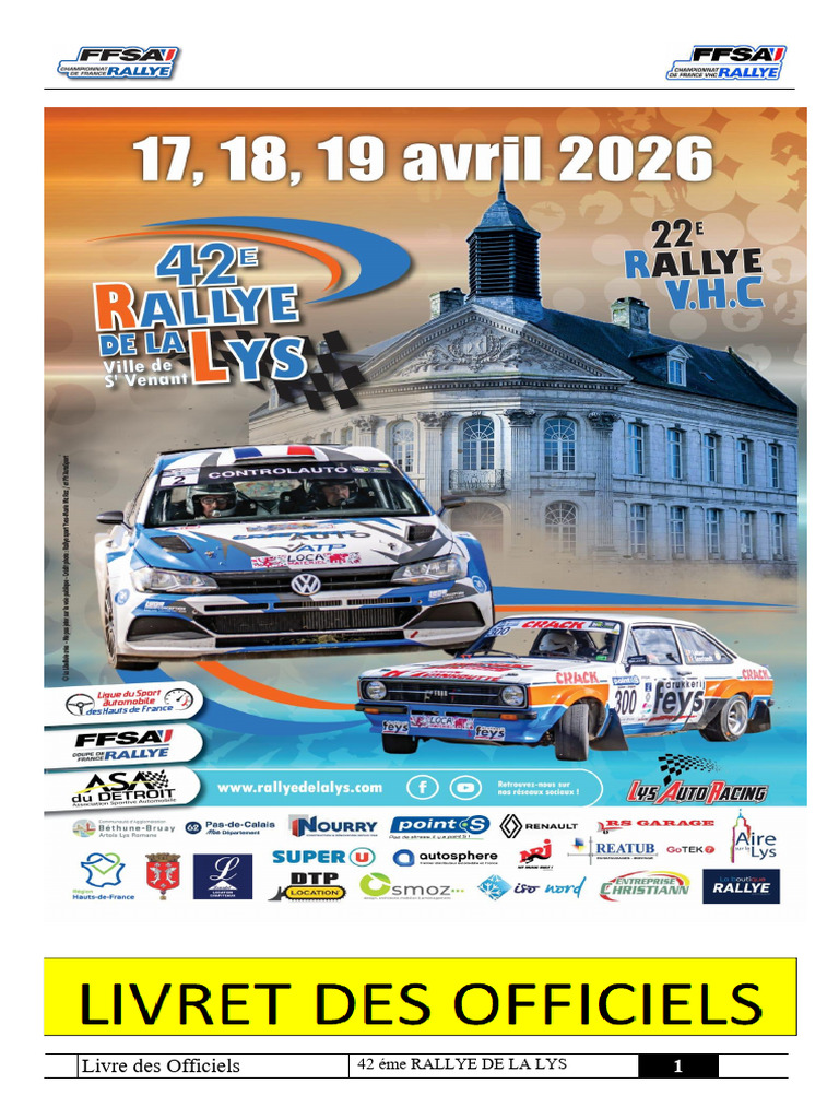 BOOK Des Officiels 2026 | PDF | Sport mécanique | Véhicule motorisé