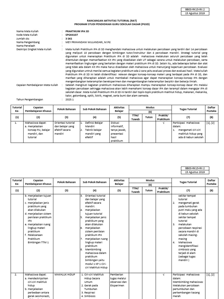 2. Form RAT Tutorial | PDF
