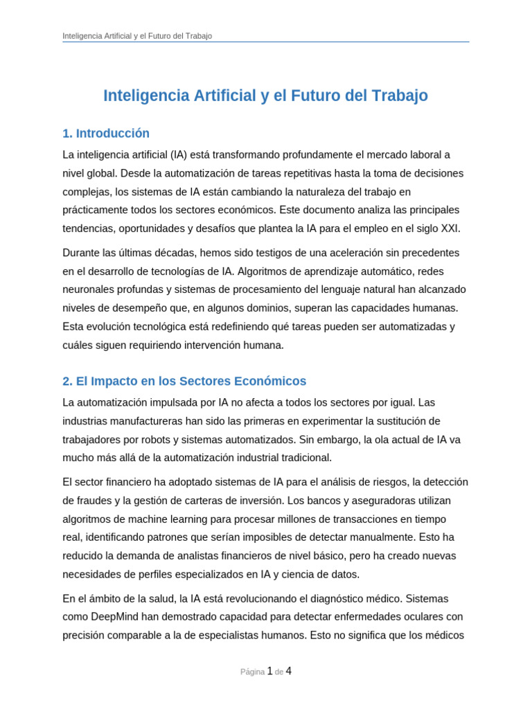 01 Inteligencia Artificial y Futuro Trabajo | PDF | Inteligencia ...