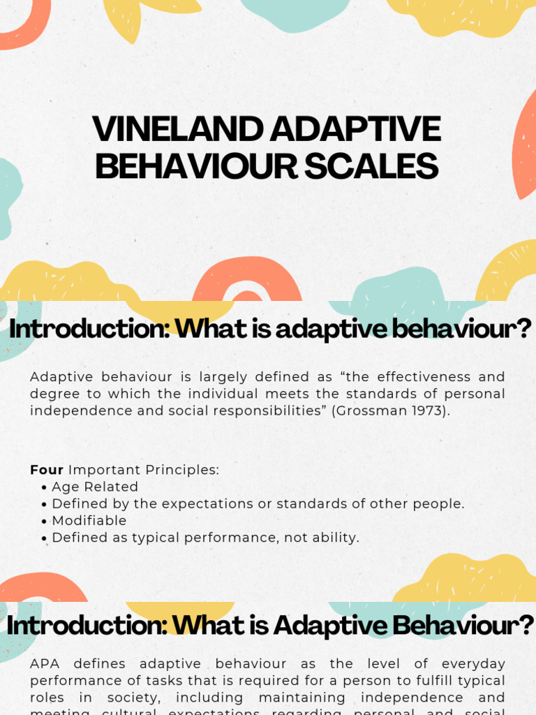 Vineland Adaptive Behaviour Scale | PDF | Intellectual Disability ...