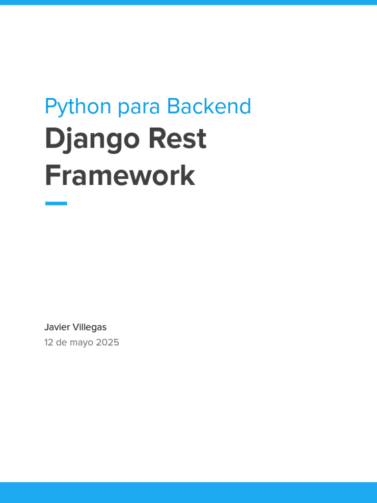 Sesion 05. Django Rest Framework - API | PDF | Ingeniería Informática ...