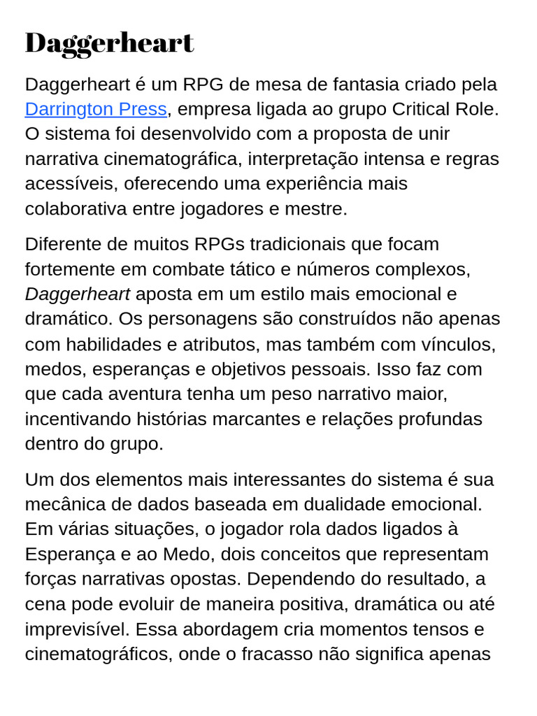 Dagger Heart | PDF