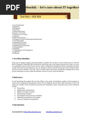 test plan