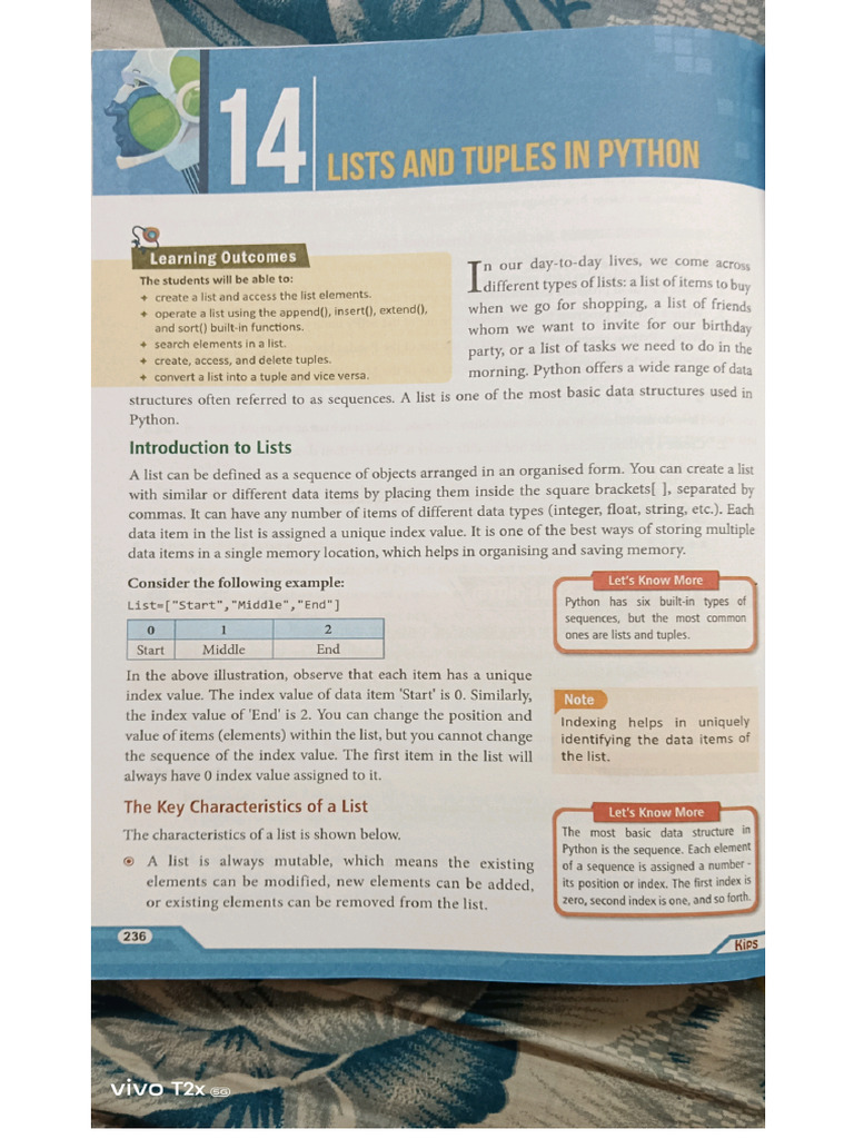 List and Tuples in Python | PDF