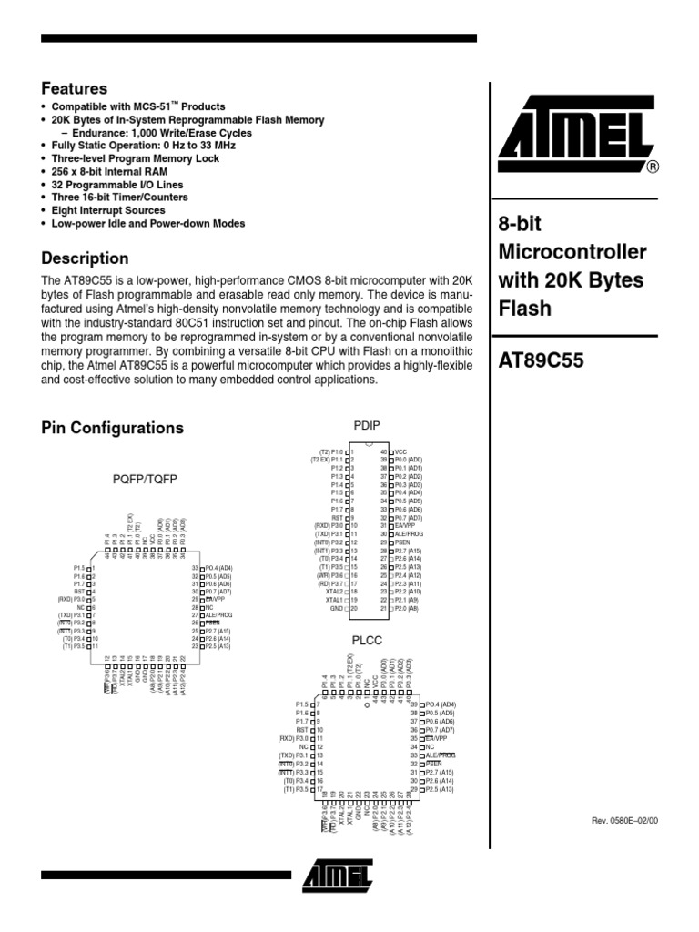 at89c55 | PDF | Timer | Digital Technology