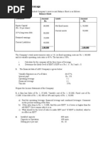 Problems On Leverage