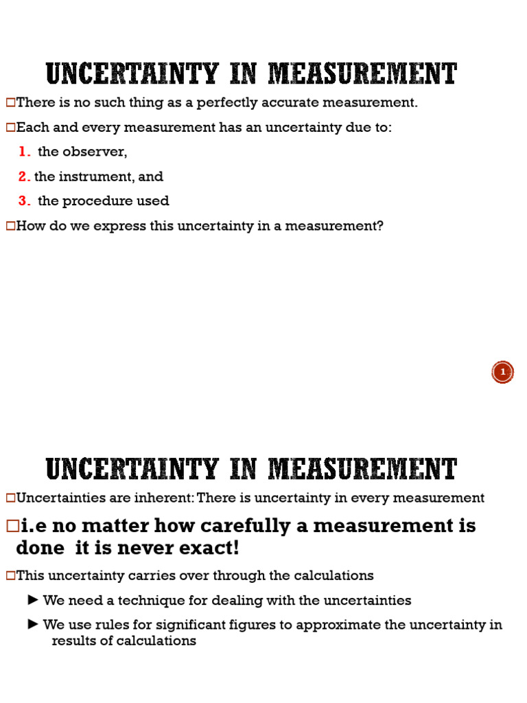 Lecture1.2 - Errors in Measurement | PDF | Observational Error ...