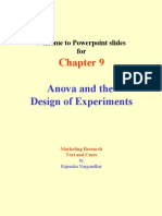 Anova and The Design of Experiments: Welcome To Powerpoint Slides For