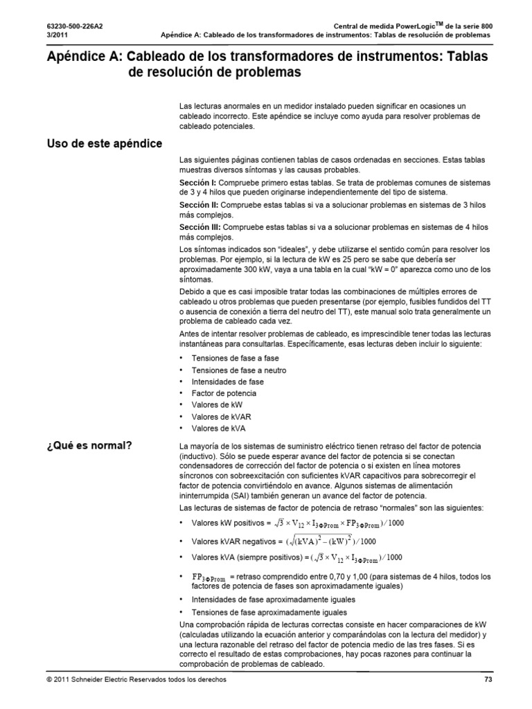 PM810 - Errores Comunes Conexionado | PDF | Energia electrica ...