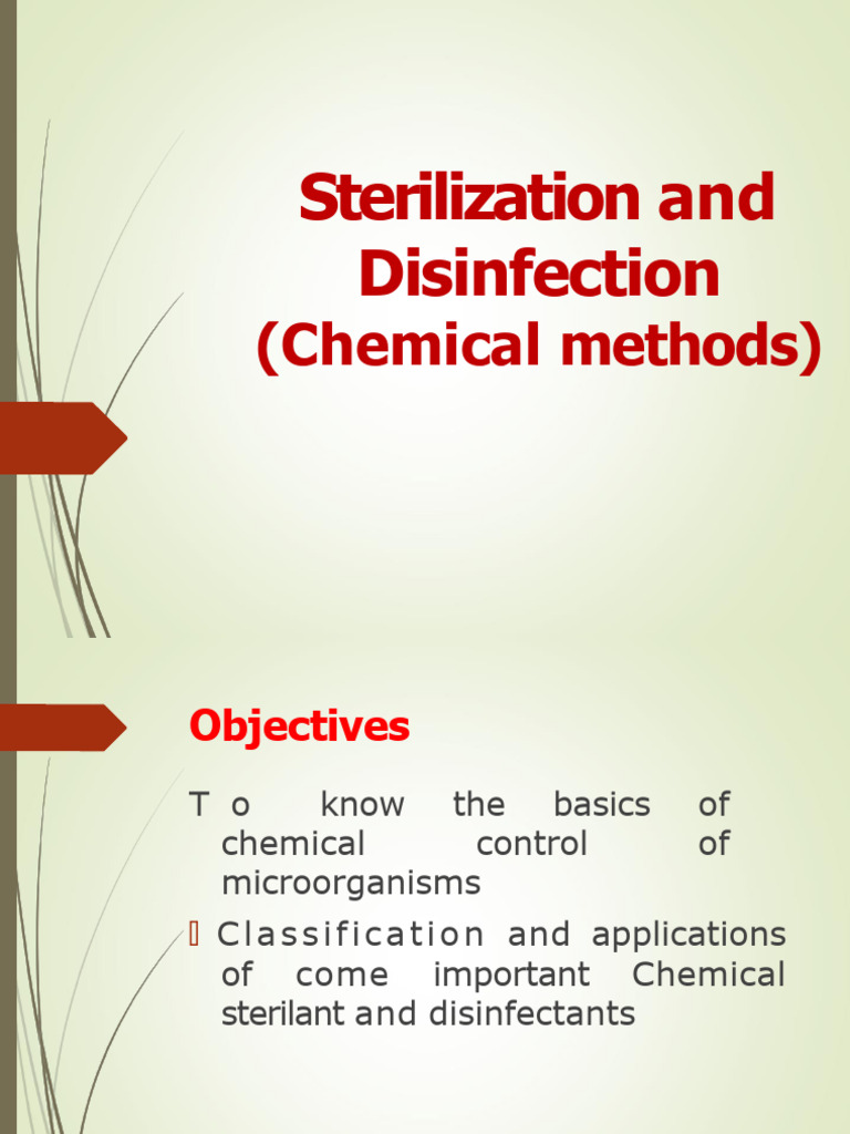 Chemical Disinfectants | PDF | Sterilization (Microbiology) | Disinfectant
