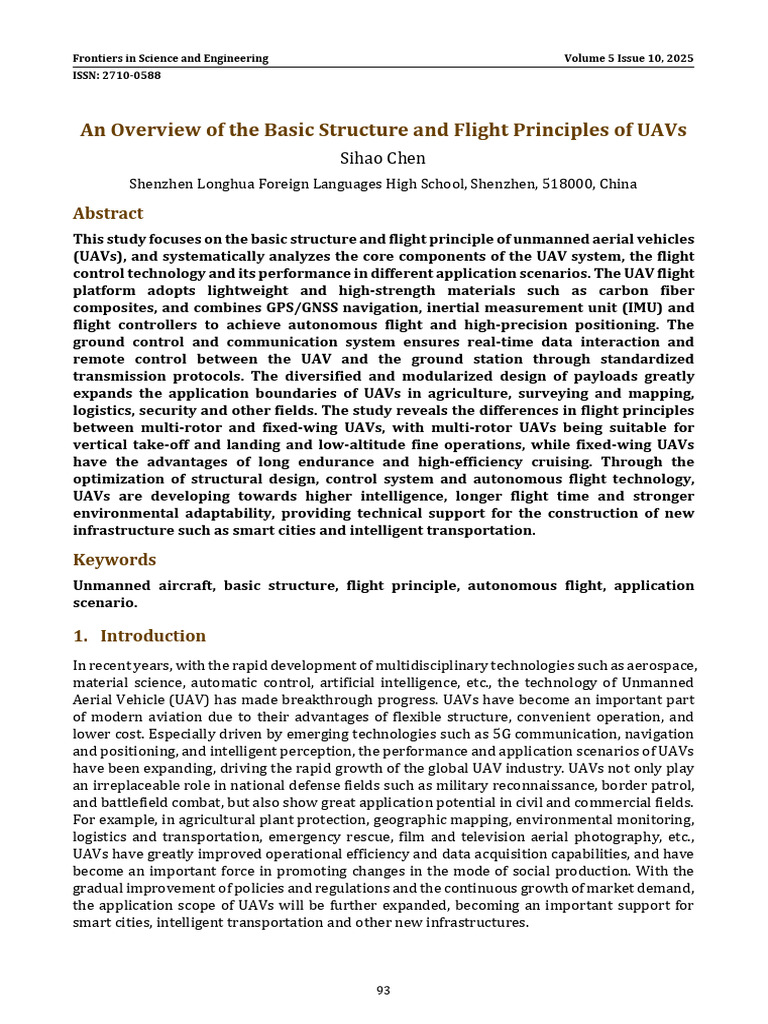 An Overview of The Basic Structure and Flight Prin | PDF | Unmanned ...