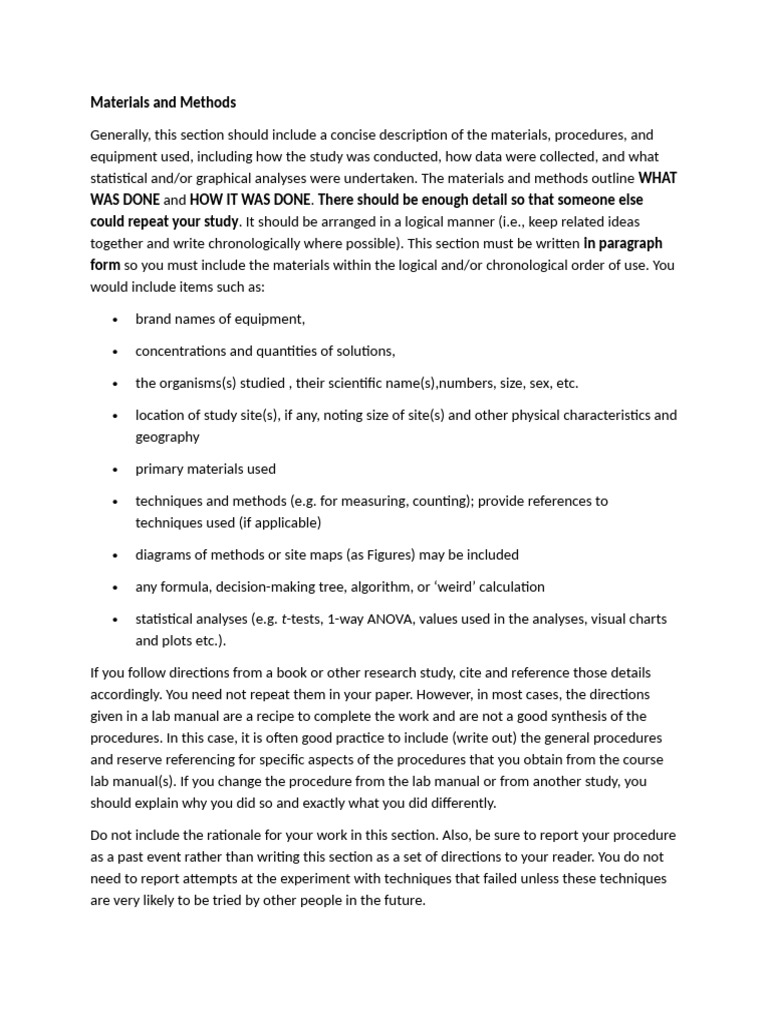 Materials and Methods 2 | PDF | Analysis | Scientific Method